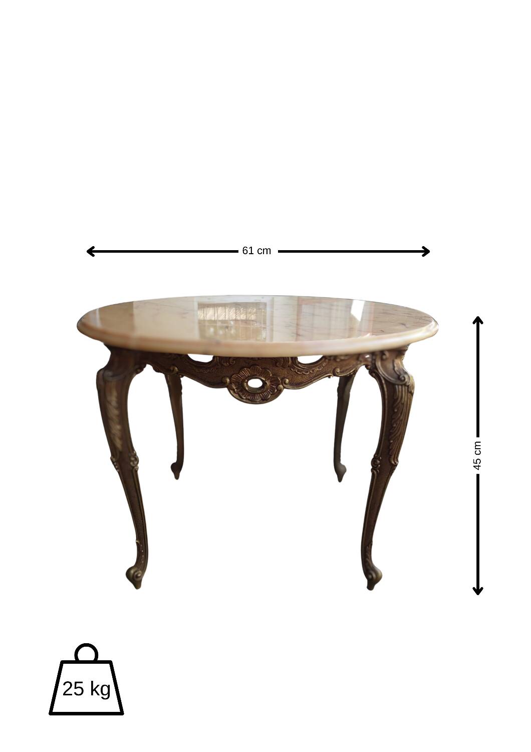 Table basse en bronze de style Louis XV avec plateau en marbre, XXe siècle