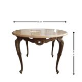 Table basse en bronze de style Louis XV avec plateau en marbre, XXe siècle