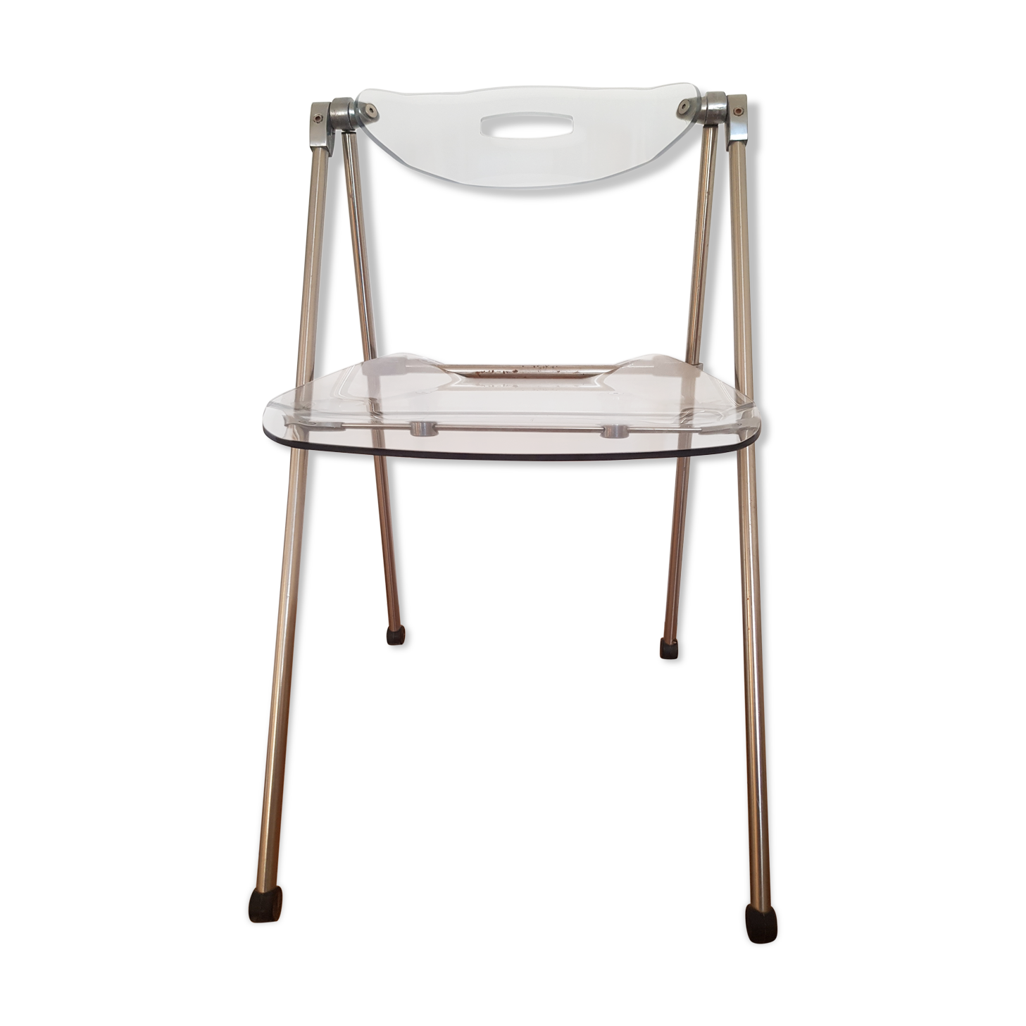 Vintage folding transparent chair