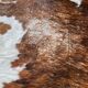 Cowhide carpet white and brown 1970 230 x 219
