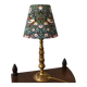 William Morris style lampshade, birds, strawberries, flowers.