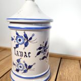Old ceramic apothecary tobacco pot from Moustier