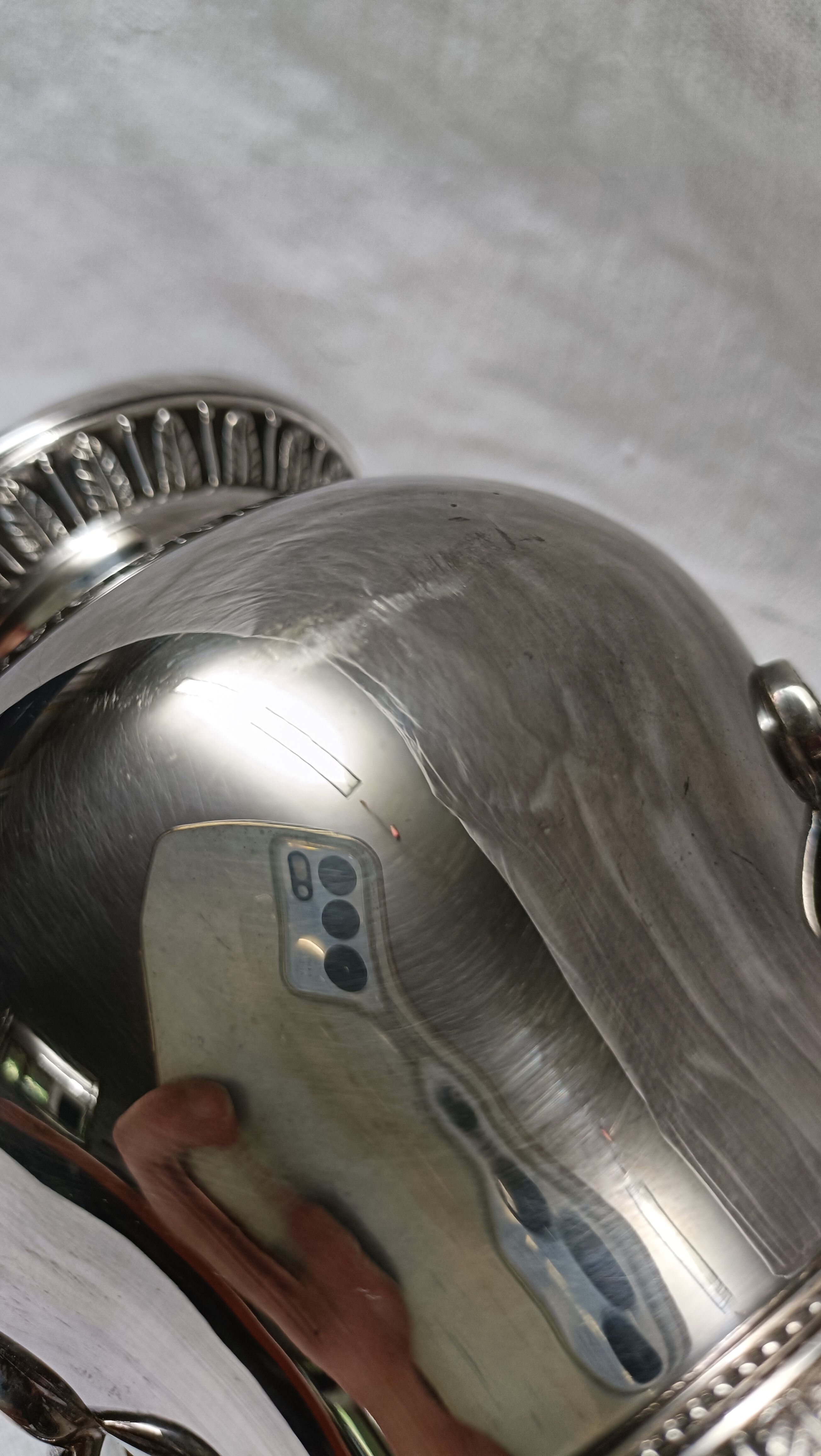 tea and coffee set 5 pieces in silver metal Gallia for Christofle model "Malmaison"