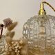 Baladeuse globe vintage en verre moulé