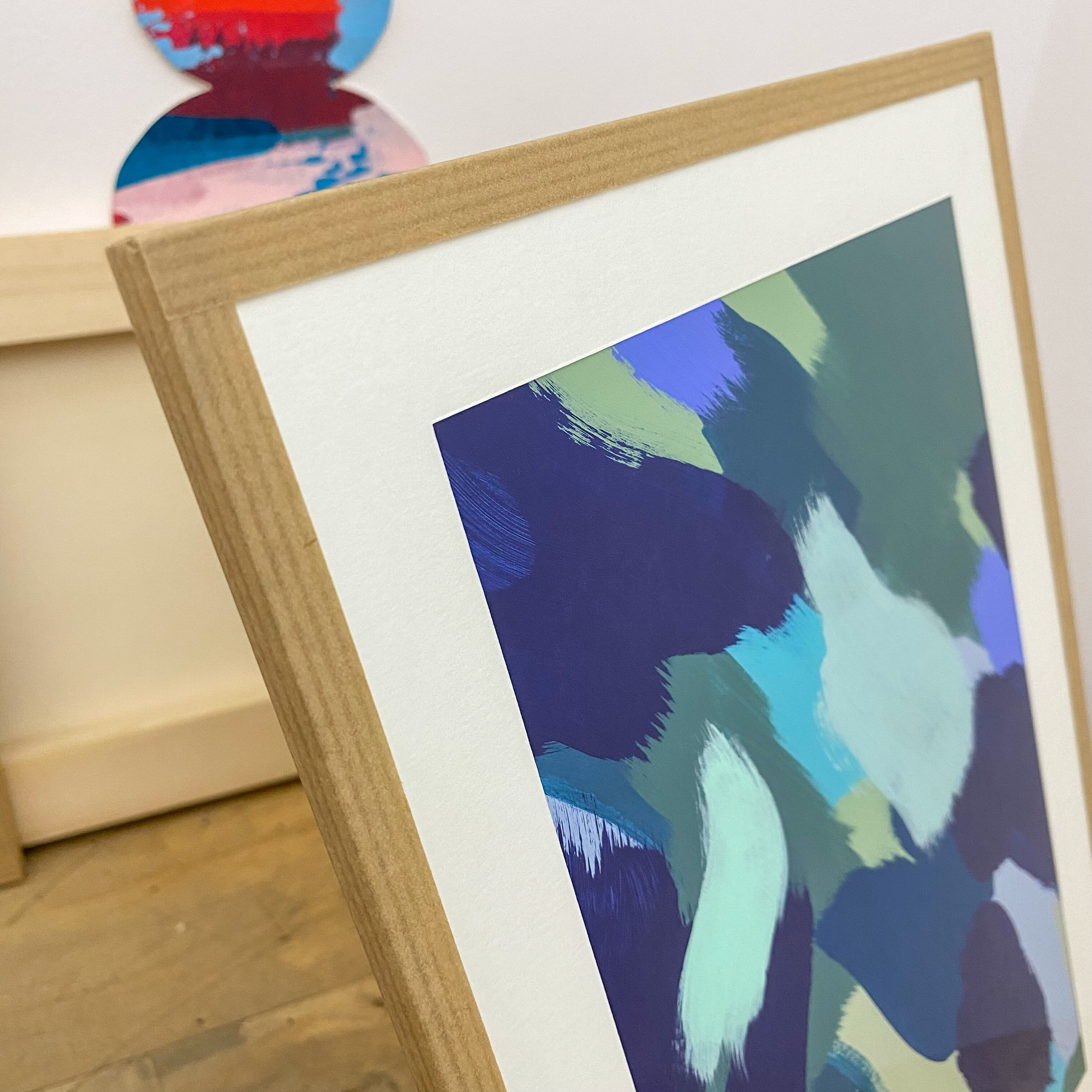 Original painting under glass