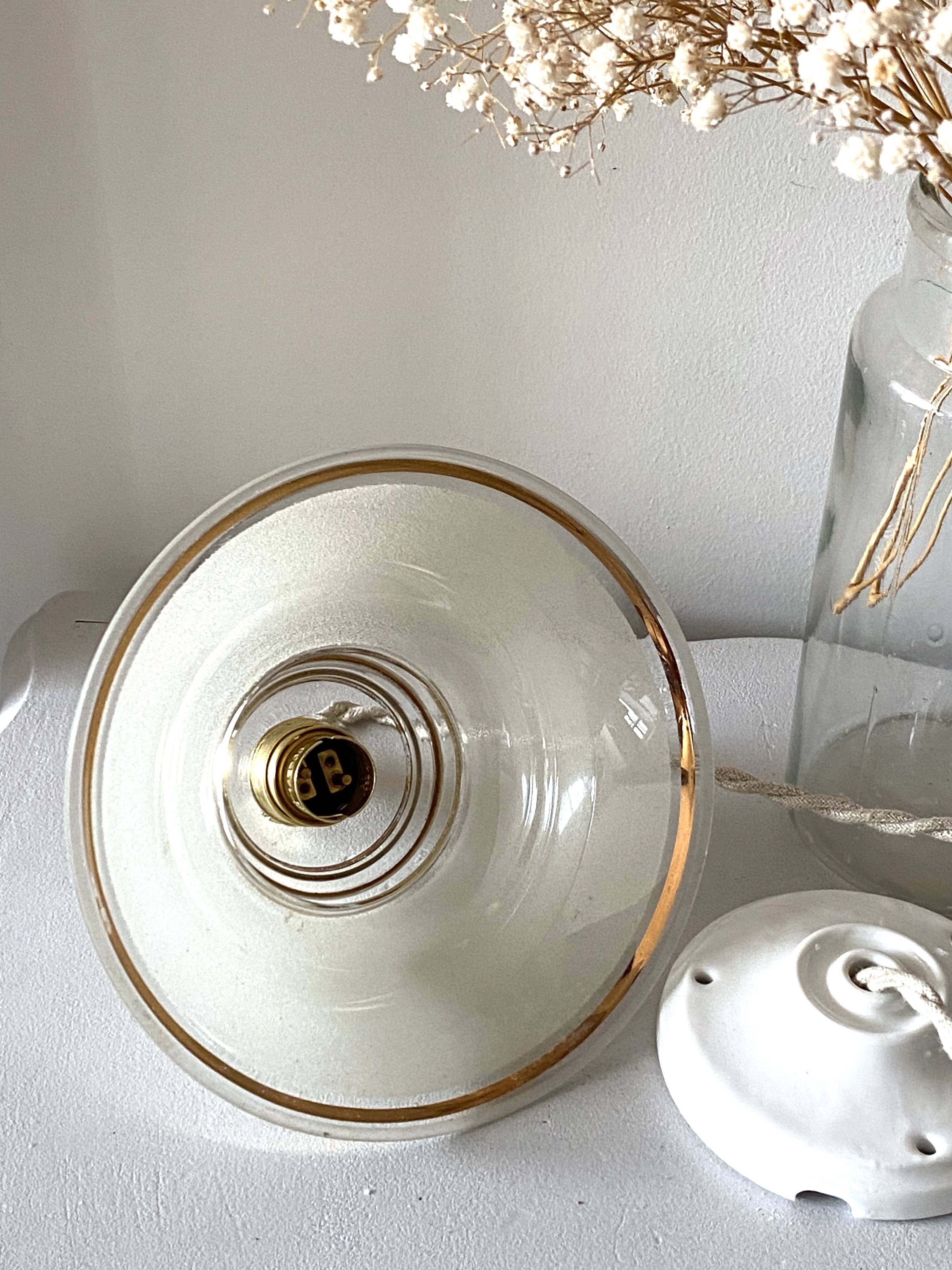 Art Deco granite pendant light