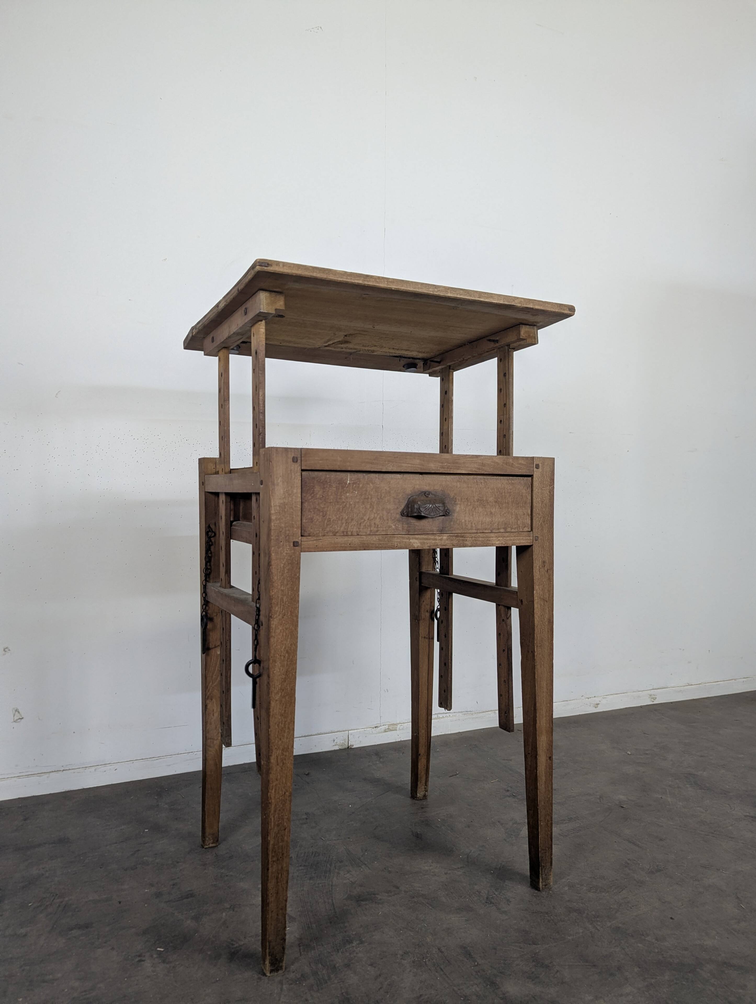 Table de métier bureau escamotable