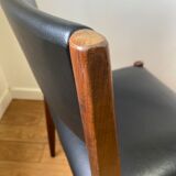 Scandinavian chair made of wood and skai
