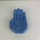 Blue ceramic hand dish, vintage