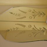 Double Venetian mirror, asymmetrical, beveled