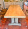 Grande table de ferme de Tonge en chêne massif restauré – 220 cm