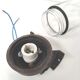 Glass globe wall lamp and industrial bakelite