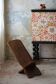 Hand-carved rustic African tribal folding chair, Wabi Sabi, 1970s