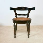 Antique Louis Philippe style chair in wood and caning.