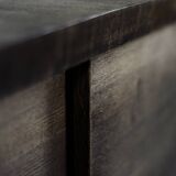 Buffet scandinave en frêne avec poignées en métal mat, style Mid-Century Modern, années 1960
