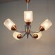 Glass and chrome chandelier Drukov Brno, Czechoslovakia, 1970s