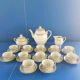 F.D Chauvigny porcelain coffee service complete gold frieze décor