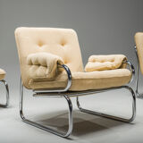 Three-Seater Borkum Sofa and Armchairs by Johan Bertil Häggström for Ikea, 1970s, Set of 2