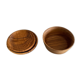 Set of 3 vintage wooden cups