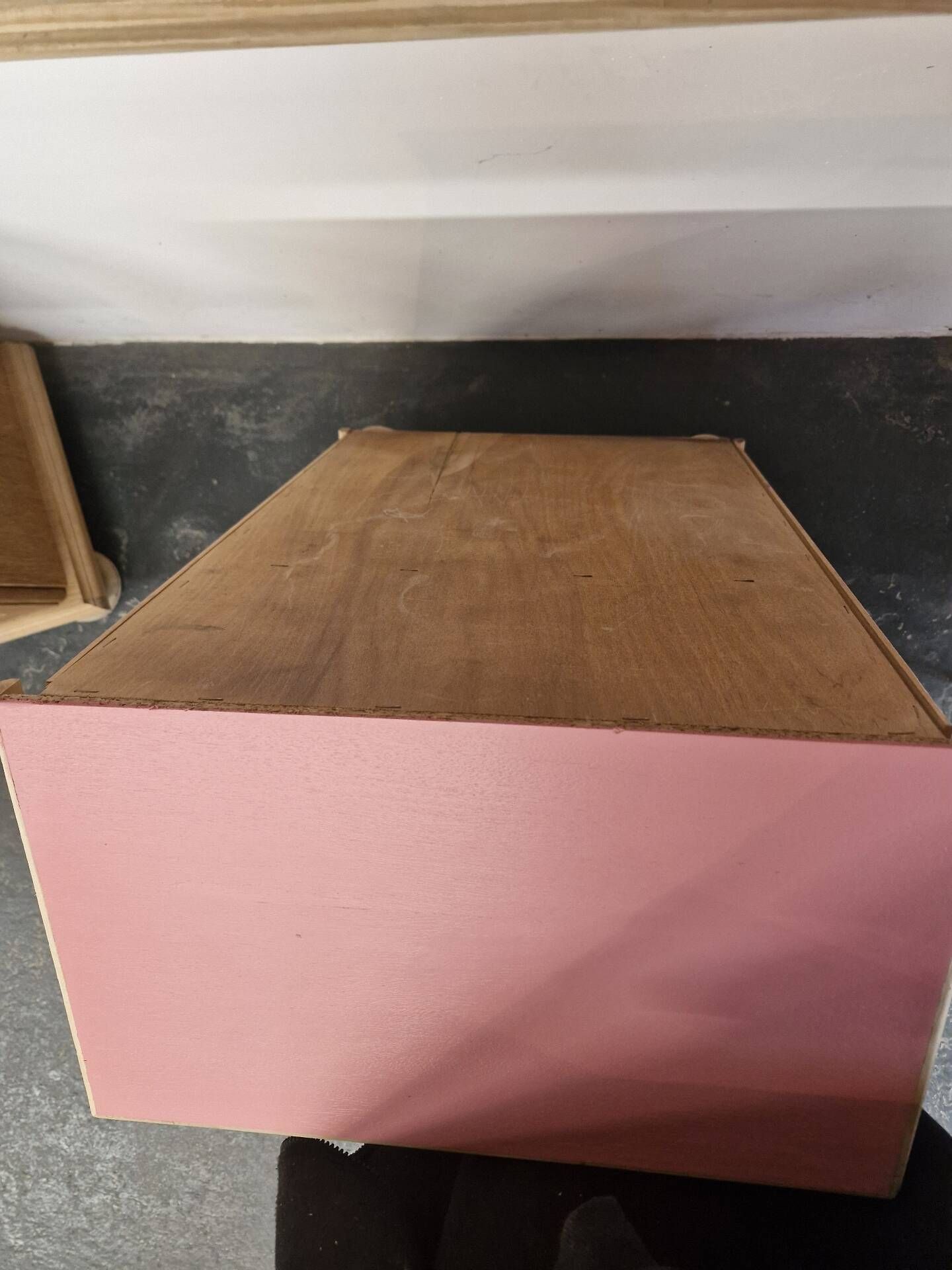 Wooden bedside table