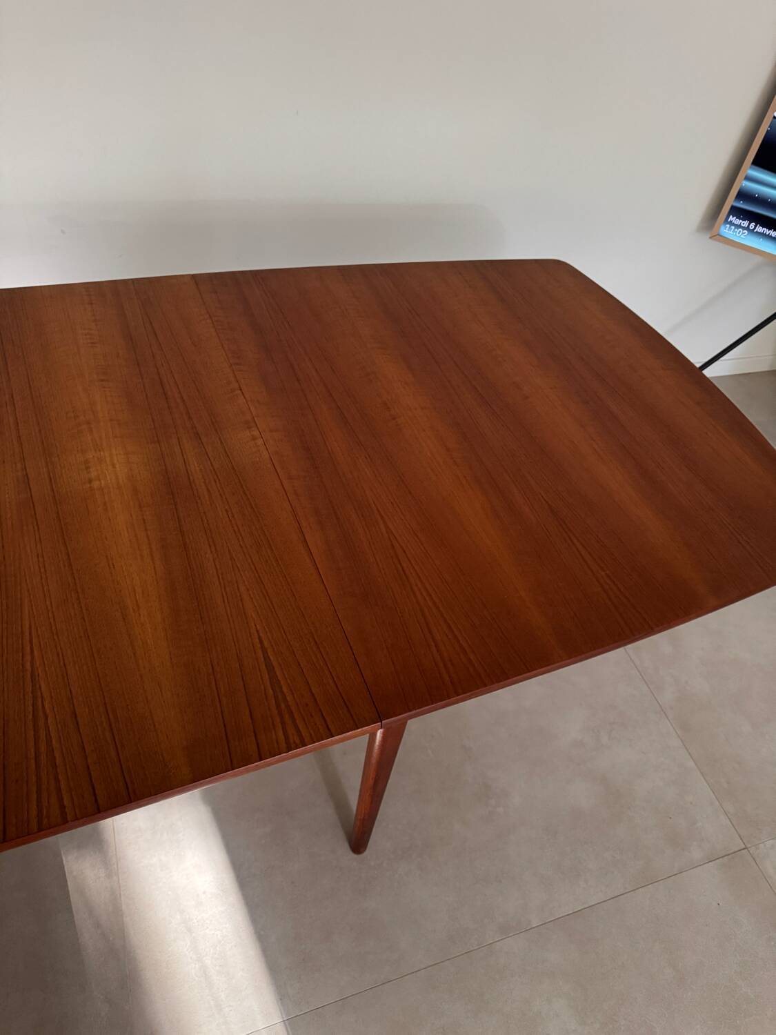 Vintage teak Scandinavian extendable dining table