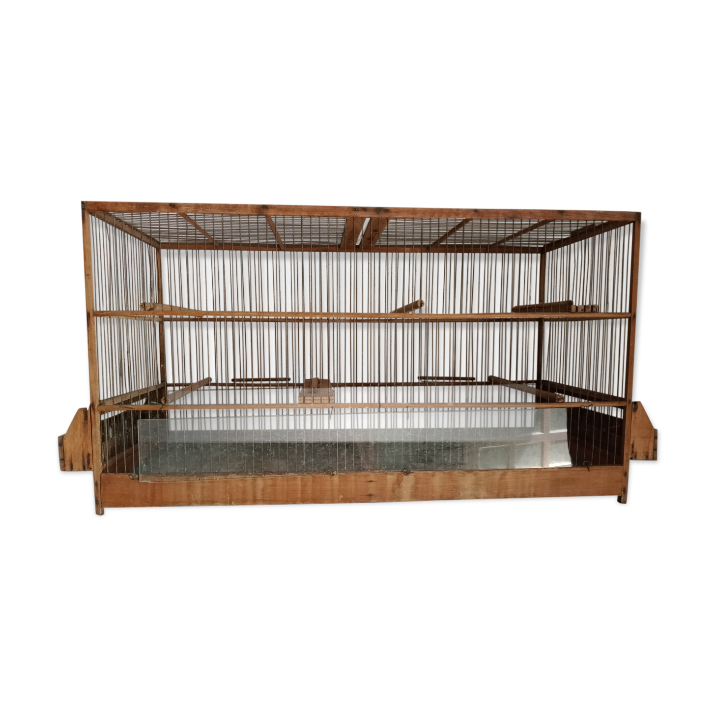 Old wooden and metal cage
