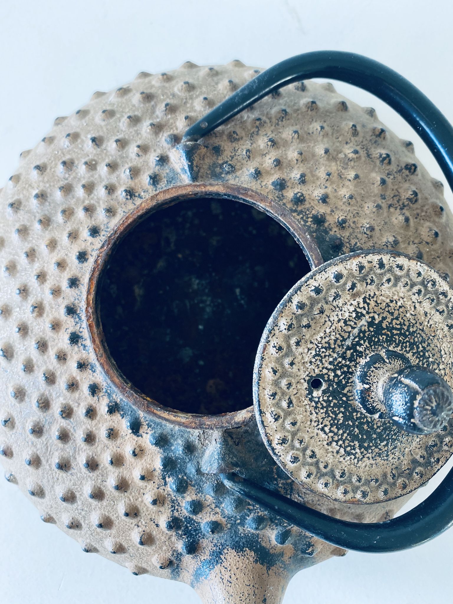 Ancient Japanese teapot in cast iron