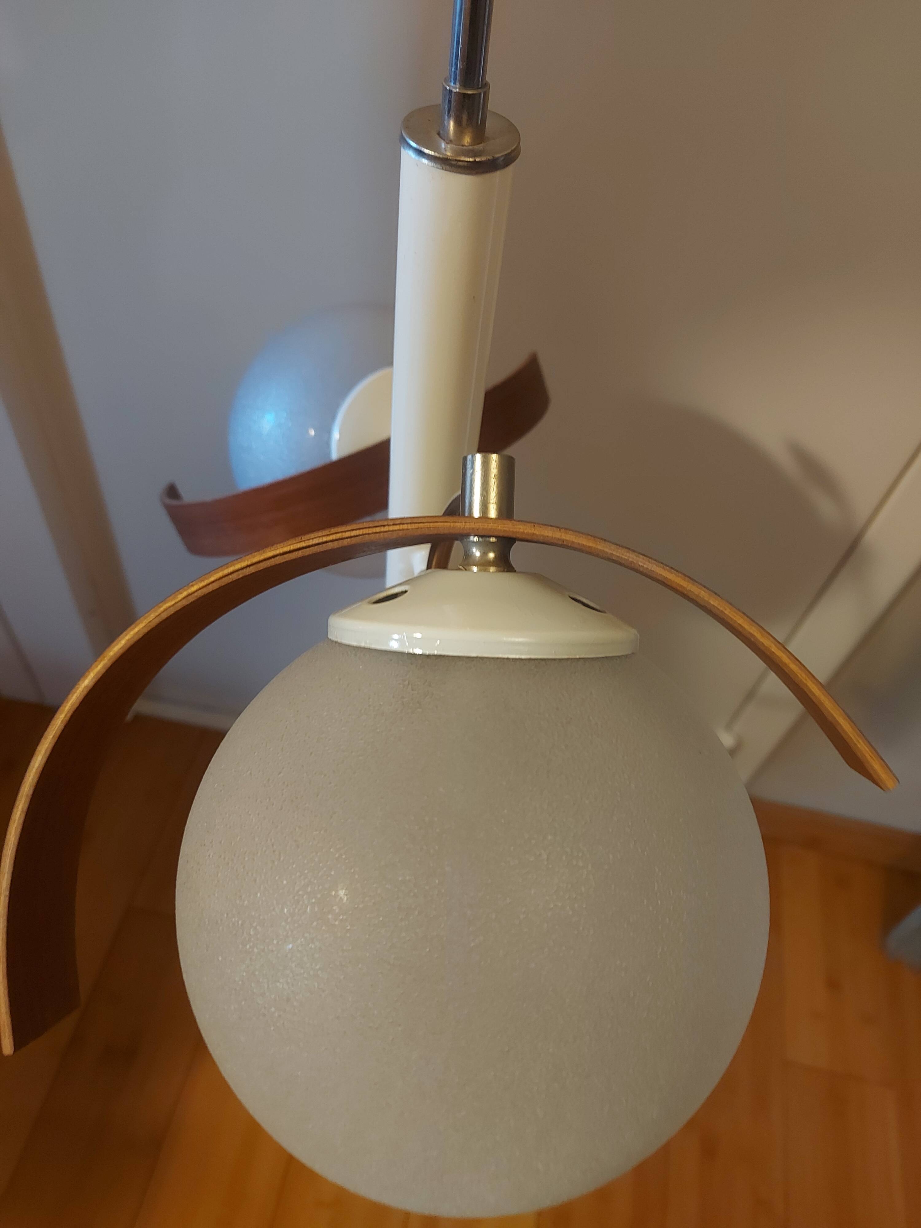 Vintage suspension lamp 50s