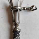 Manche pince a gigot corne et métal argenté