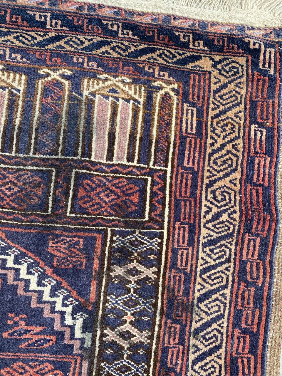 Vintage carpet turkmen belutch afghan 81x123 cm