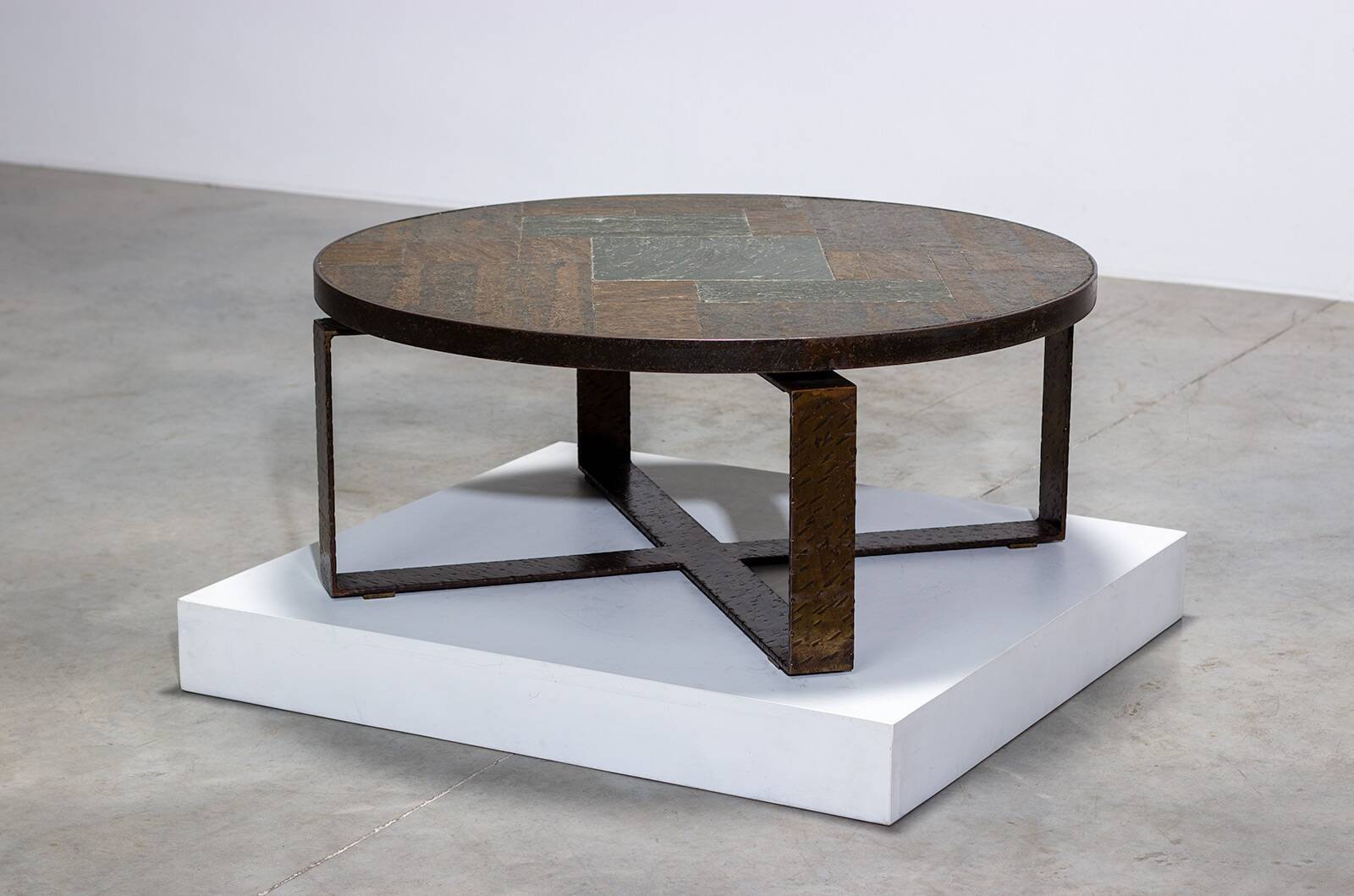 Paul Kingma Modernist Stone and Mosaic Coffee Table 1970s