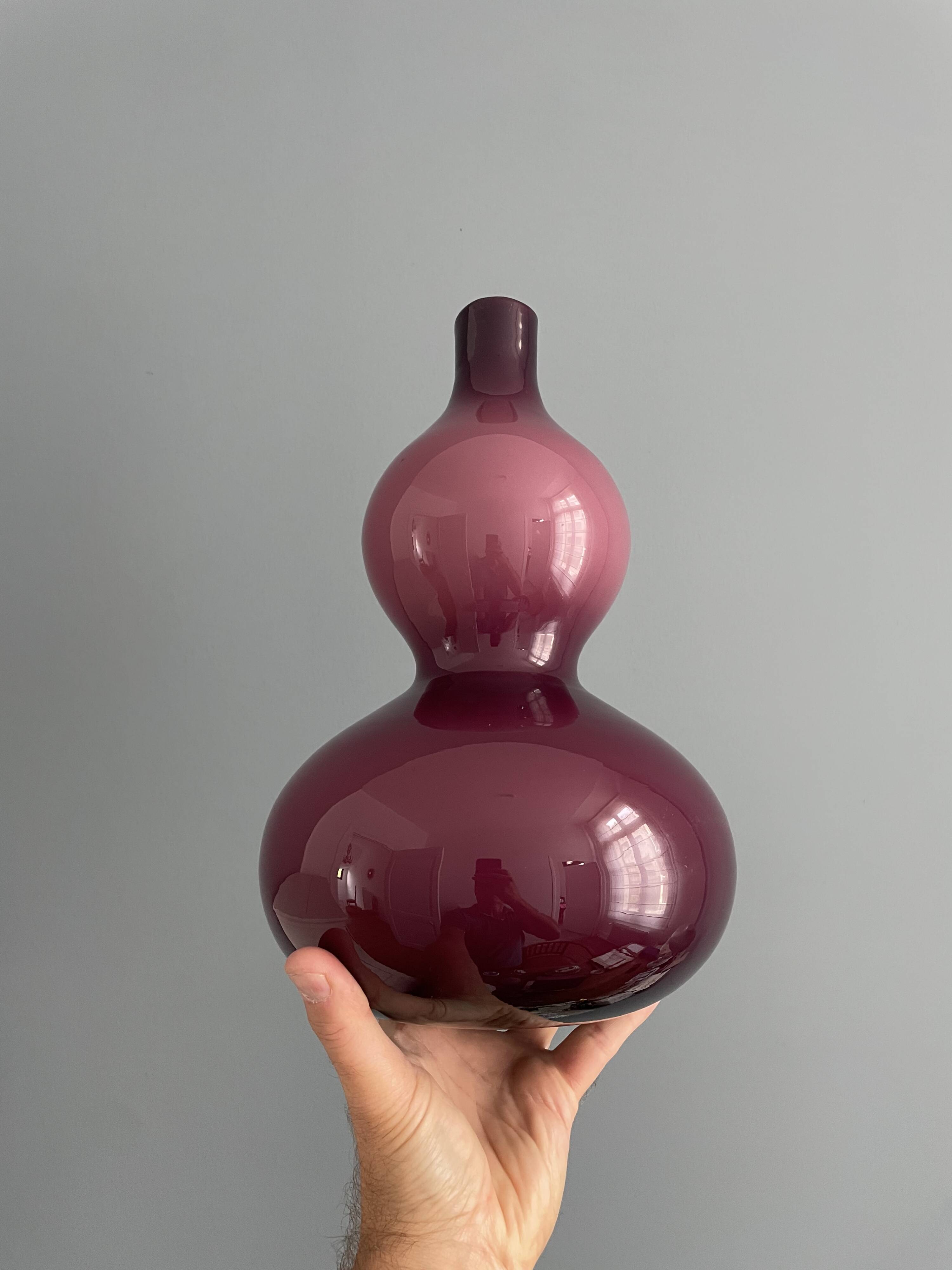 Holmegaard blown glass vase, Denmark 1960