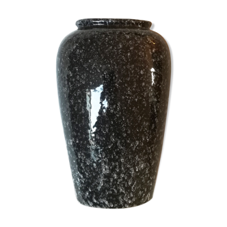 Vase Scheurich West Germany 504-30 noir moucheté blanc