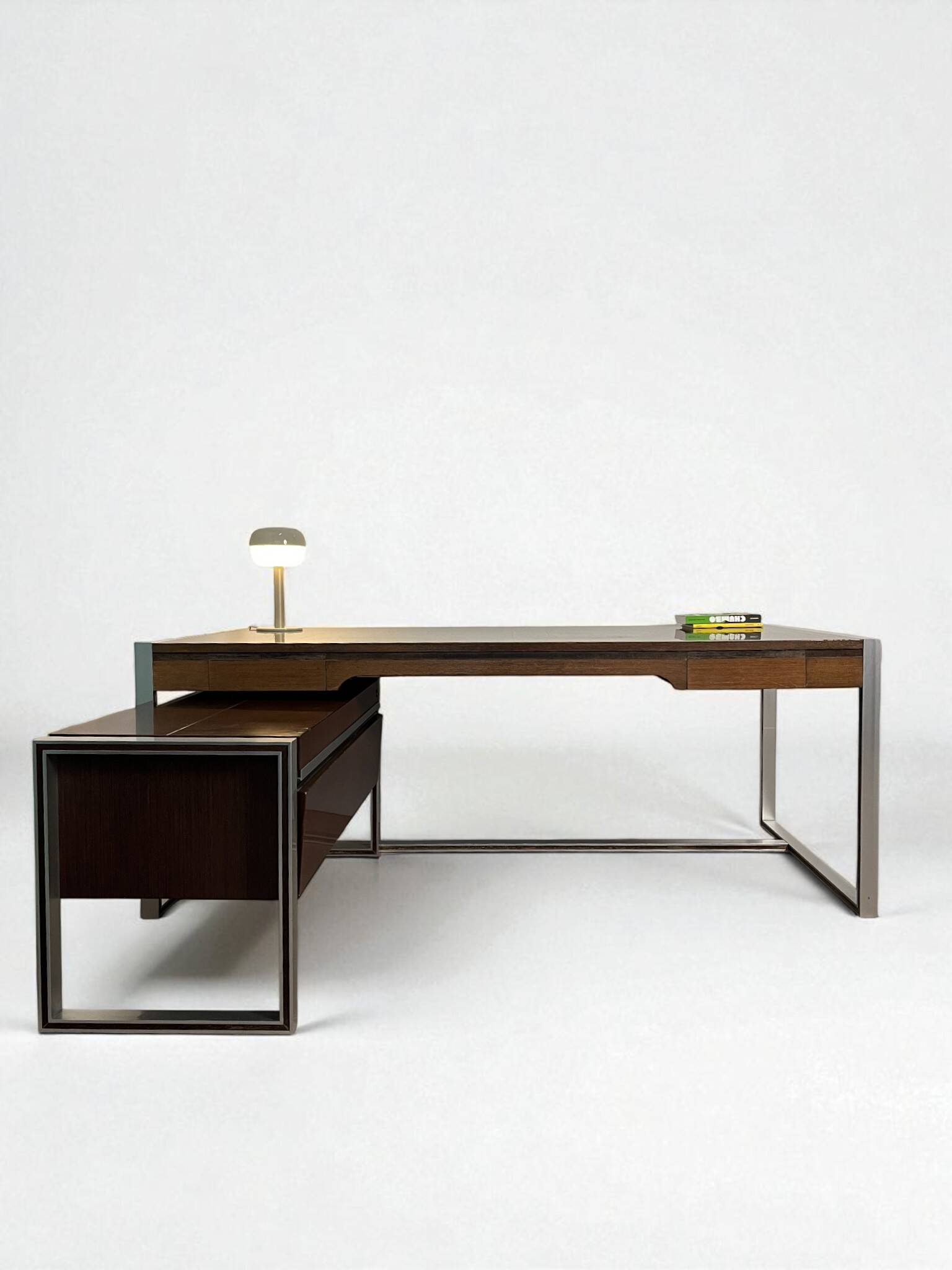 Minister's desk set + sideboard, Claude Gaillard for Ligne Roset, 1970