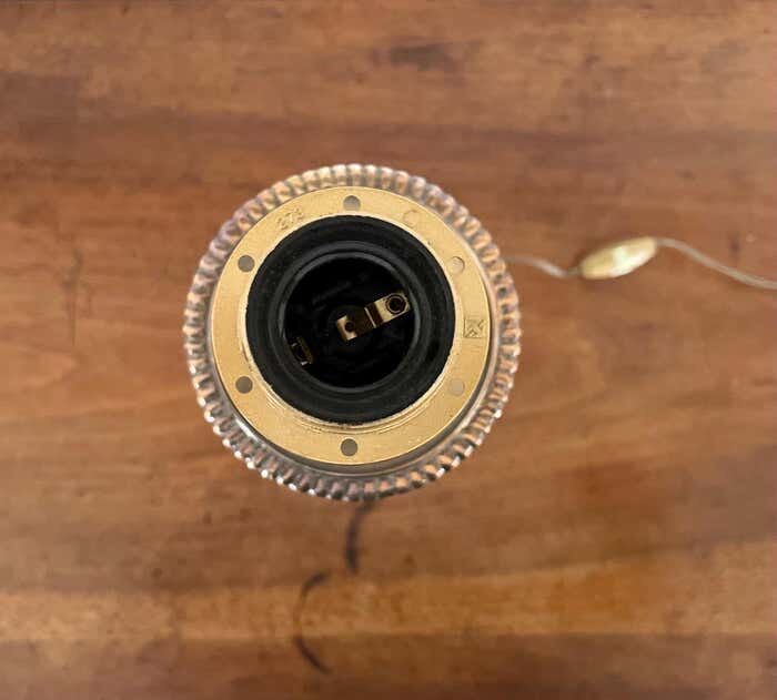 Pair of Louis XIV style table lamp from the 19th century in silver metal