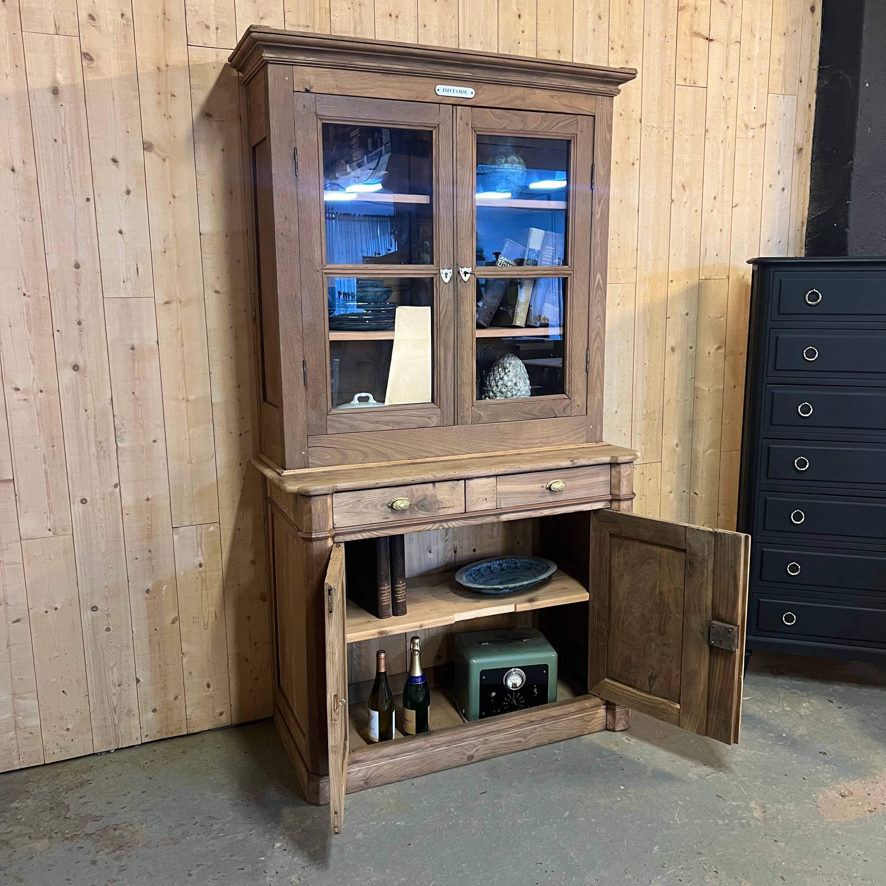 Two-part buffet in raw oak