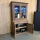 Two-part buffet in raw oak