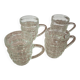 Set of four glass mugs