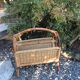 Magazine holder in rattan and braided wicker / vintage 60s-70s