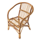 Two-tone rattan children's armchair