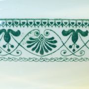 Sauciere en faience Boch freres la louviere décor palmette