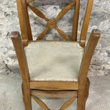 Pair of charles X era brace chairs in maple circa 1820