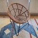 Pair of mid century bamboo and iron pod chairs, 1960s
