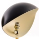 Sculptural wall lamp in brass and black metal 60 's