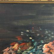 Oil on canvas, still life, framed, large format, Gaultier M