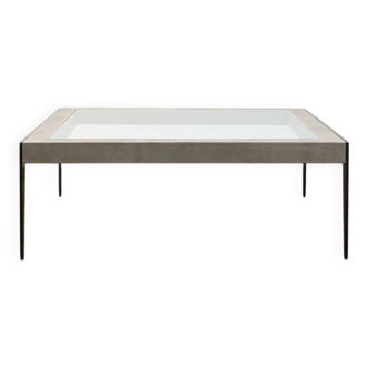 Bespoke shagreen and brass coffee table