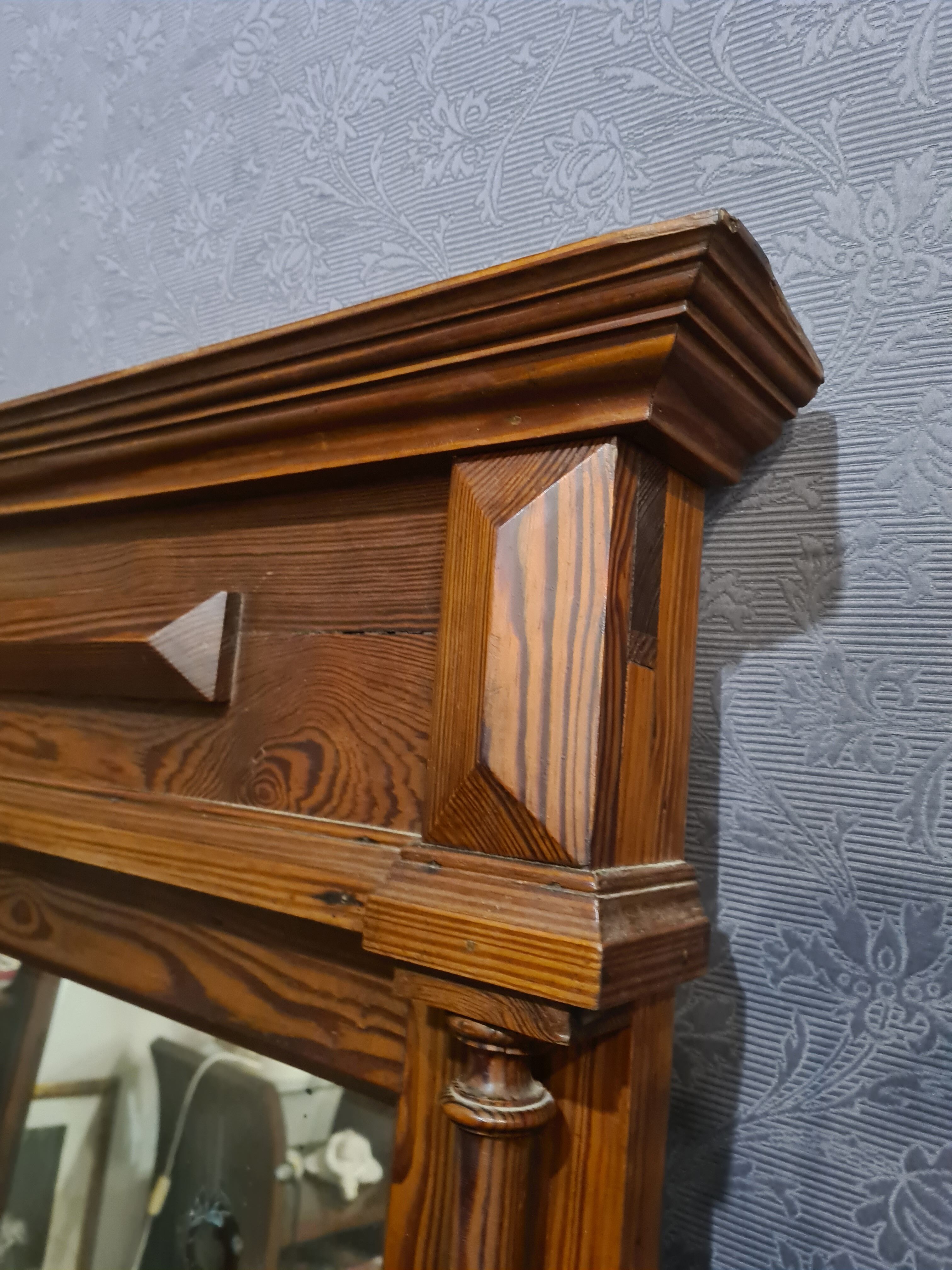 Wooden mirror, 127x89 cm