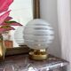 Table lamp, white translucent white globe, 1950s