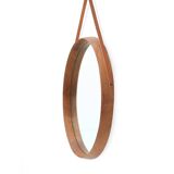 Round mirror with teak frame, 1960s