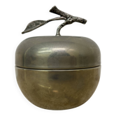 Vintage apple shaped trinket box , 1970s